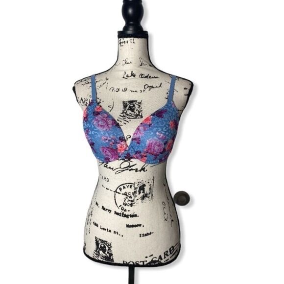 Victoria’s Secret PINK SZ 34D lightly lined floral bra - Picture 1 of 3